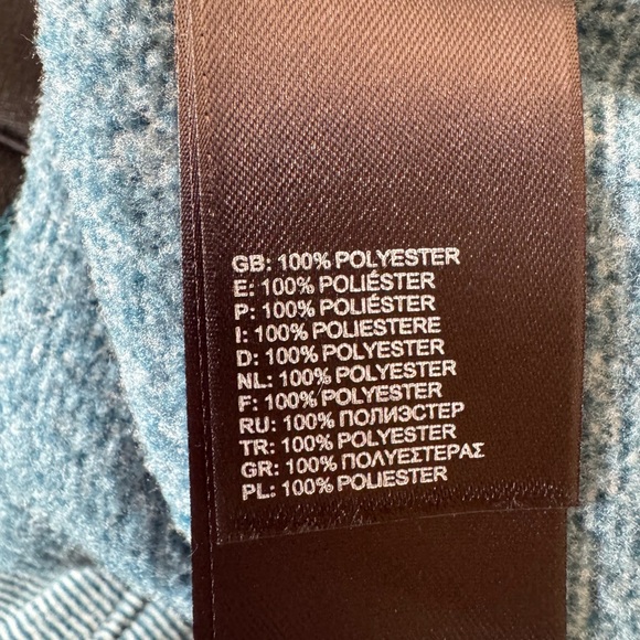 THE NORTH FACE Womens Tundra Fleece Jacket Prussian Blue Full Zip Hooded Small - Picture 6 of 6